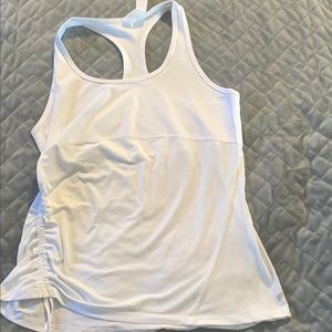 White tank with draw string side